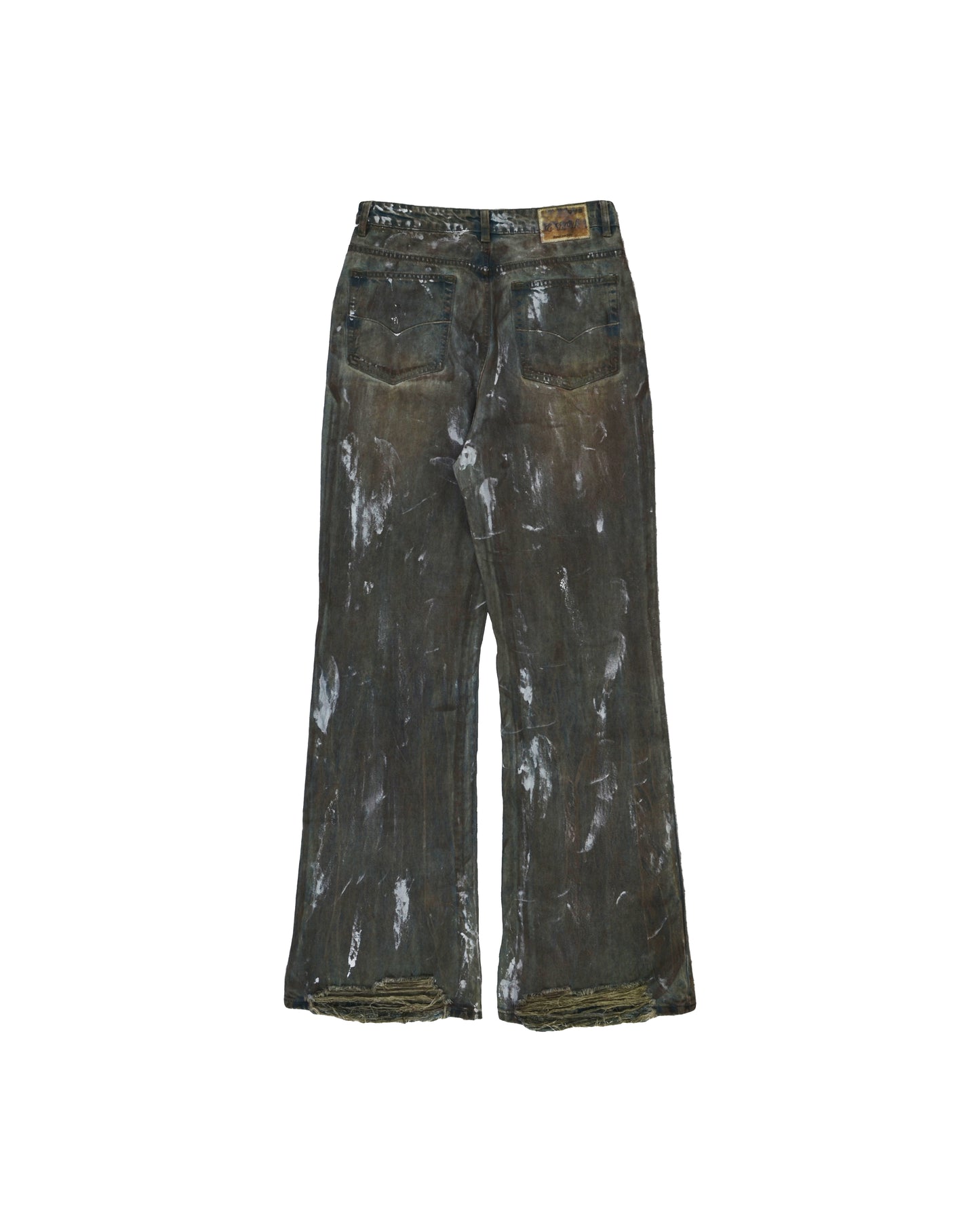 MOSS PAINTED FLARED DENIM