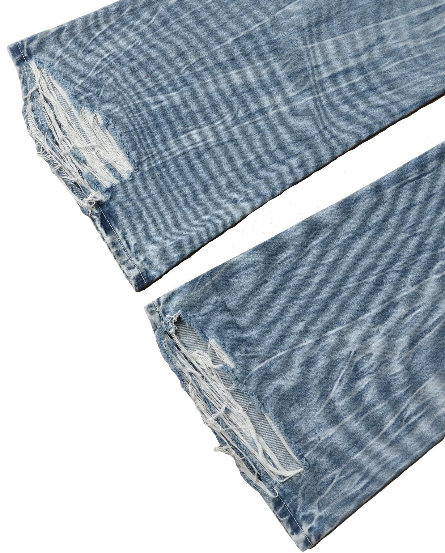 STONEWASH LIGHT BLUE FLARED DENIM (FINAL RESTOCK)