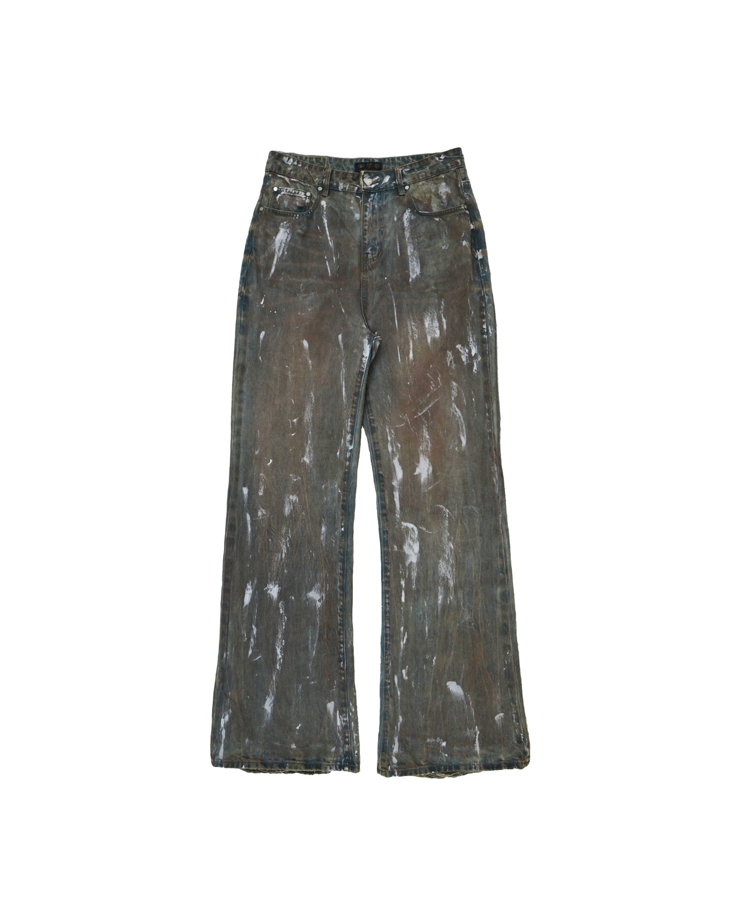MOSS PAINTED FLARED DENIM
