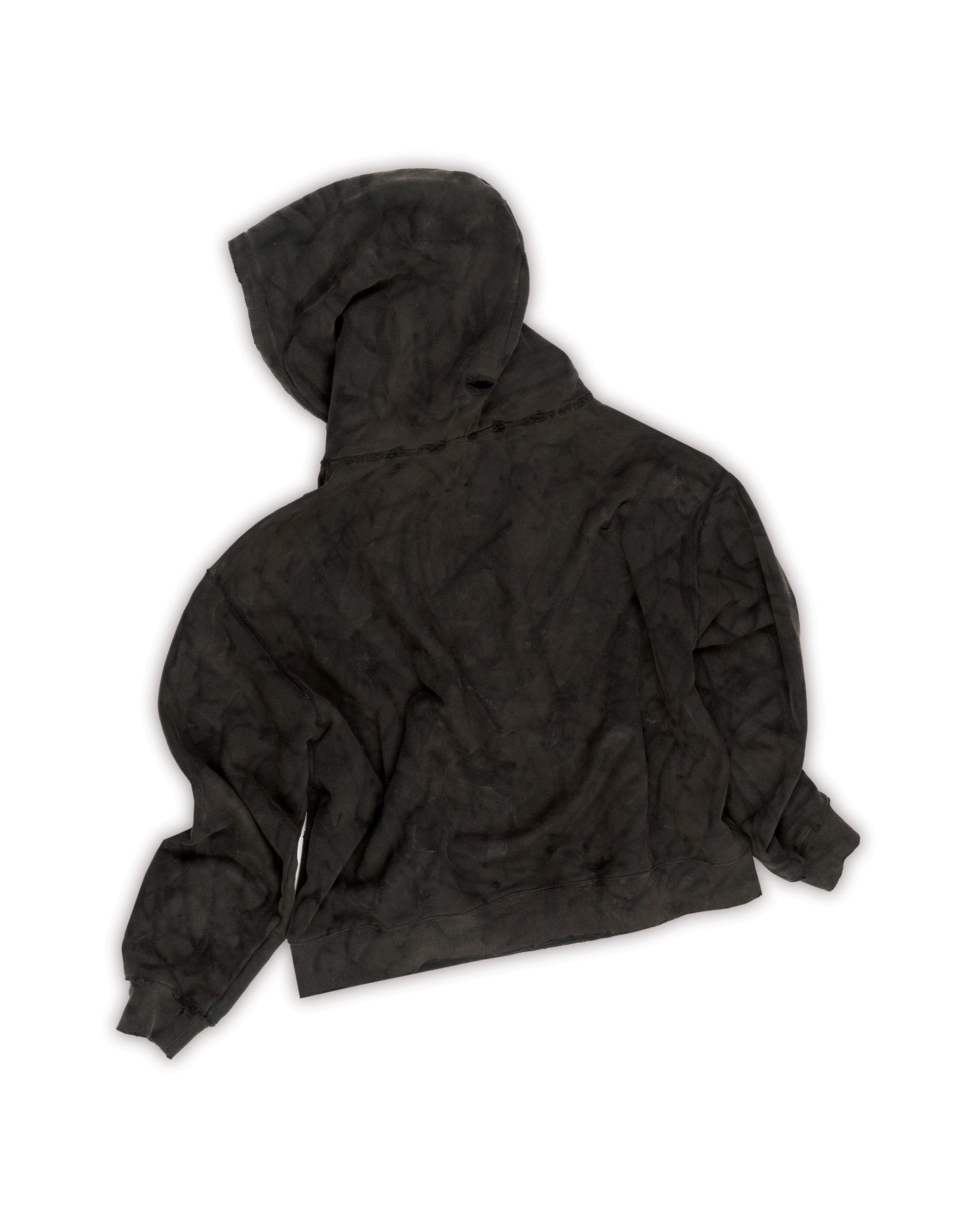 "HOPELESS ROMANTICS" DISTRESSED OVERSIZED HOODIE
