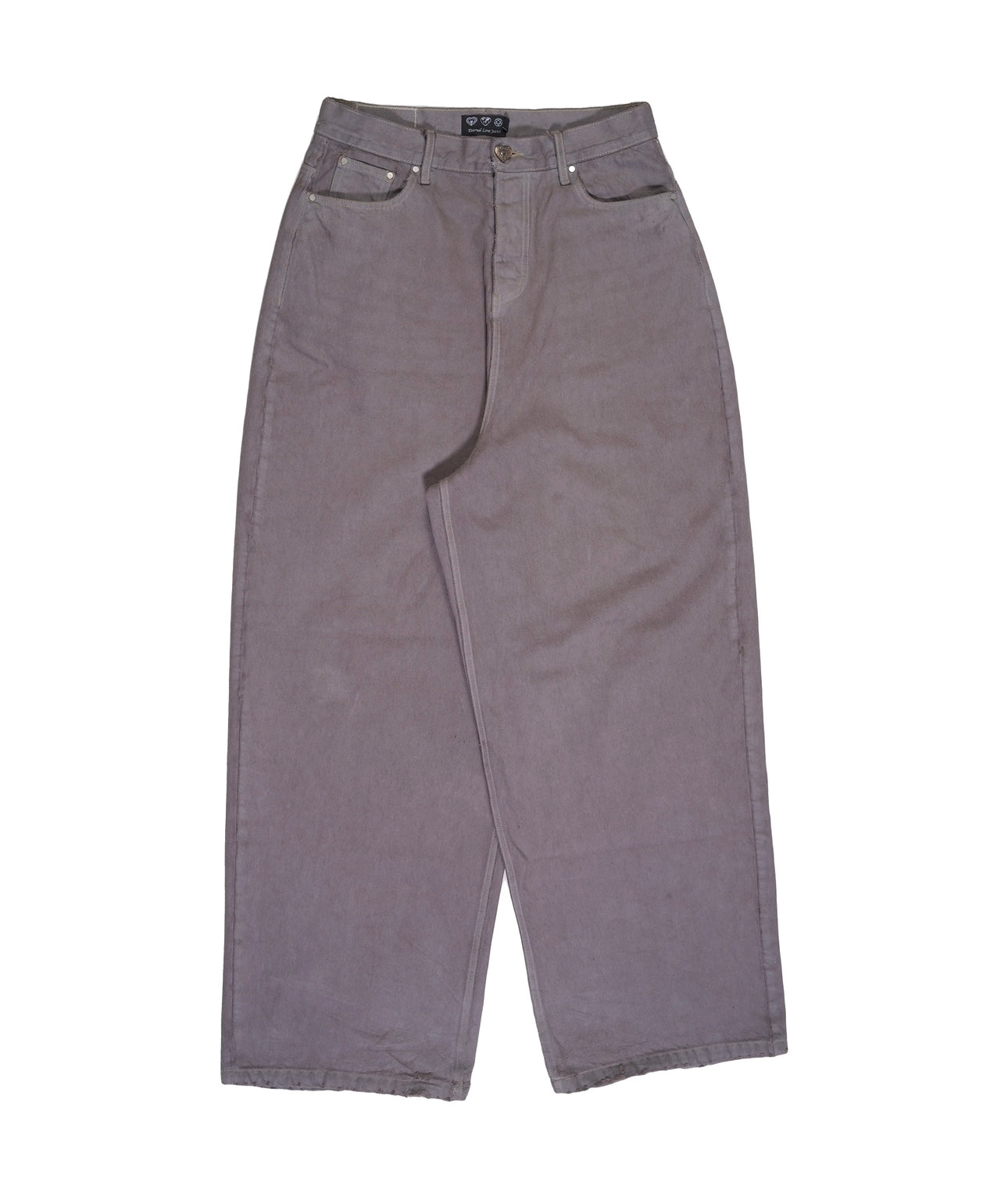 FEATHER GREY BAGGY DENIM