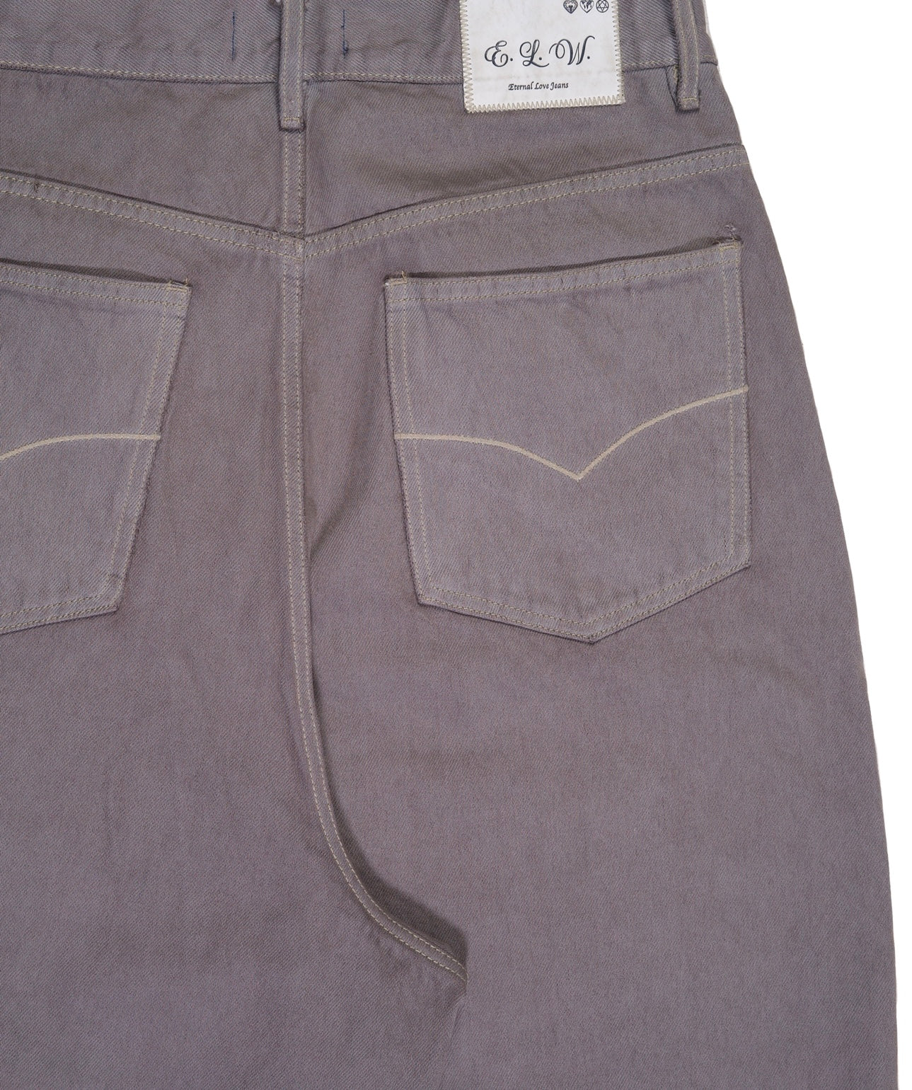 FEATHER GREY BAGGY DENIM