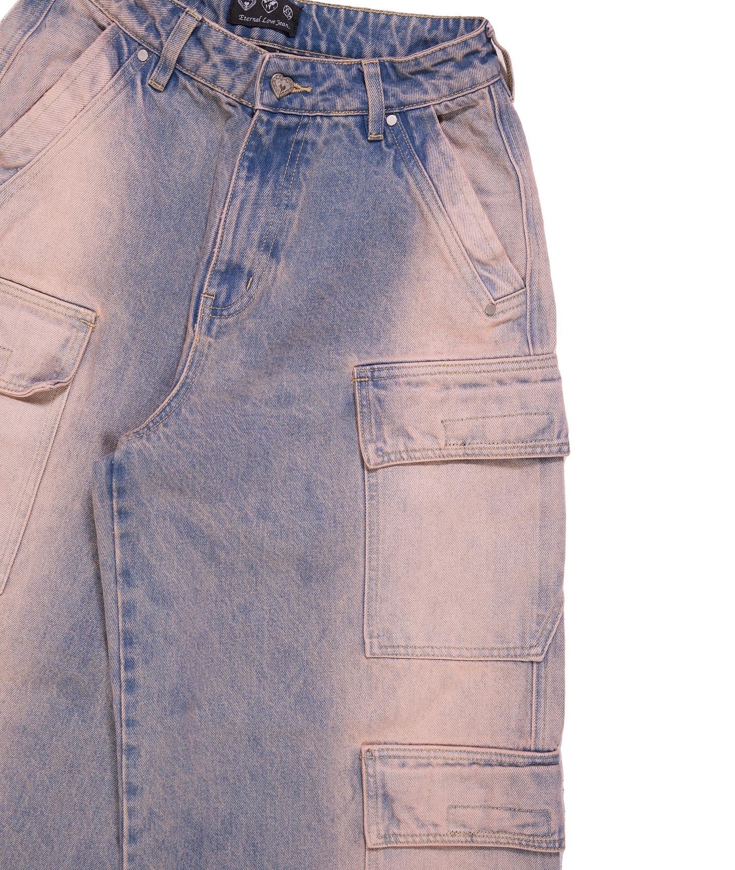 COTTON CANDY V2 BAGGY CARGO DENIM