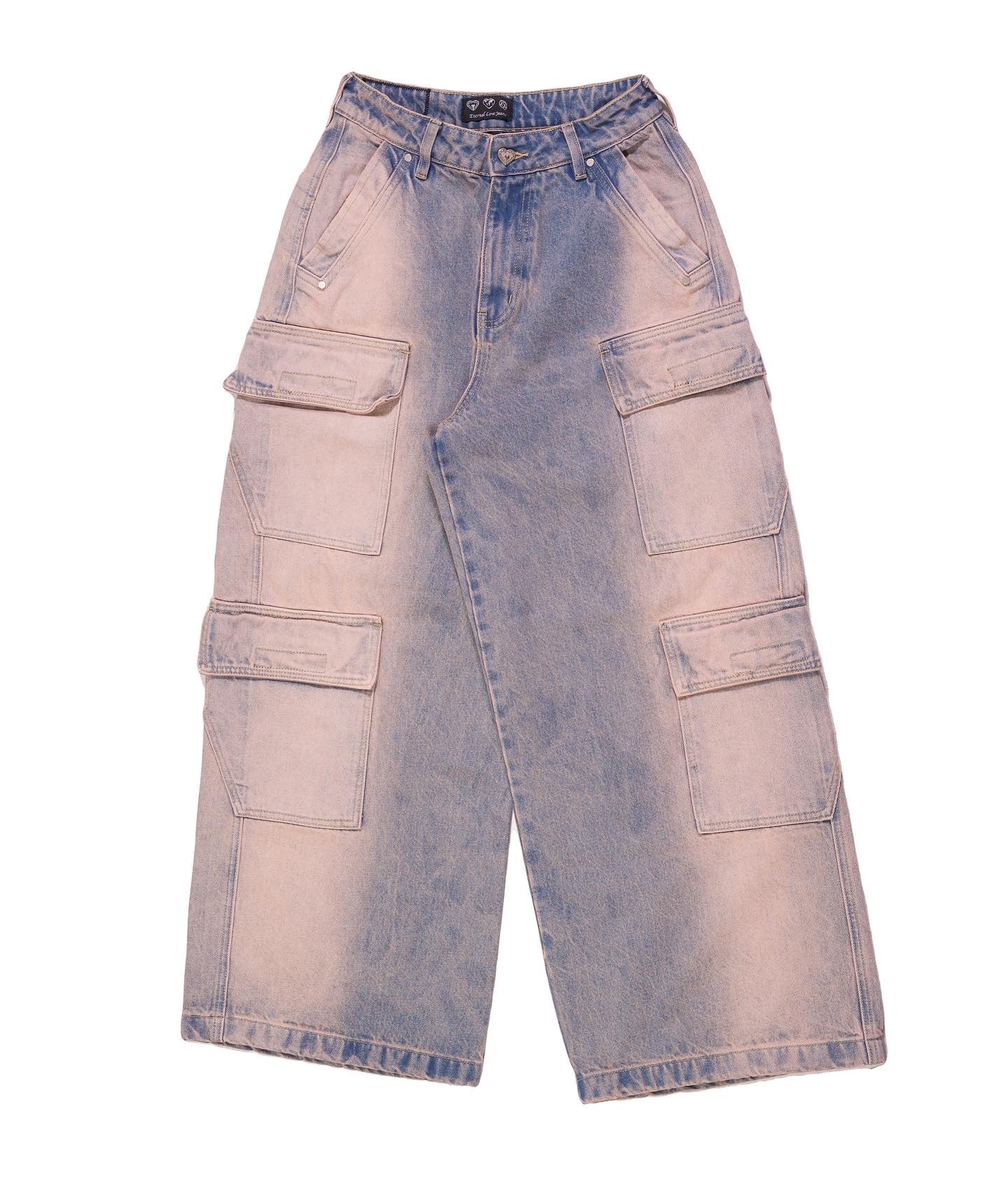 COTTON CANDY V2 BAGGY CARGO DENIM