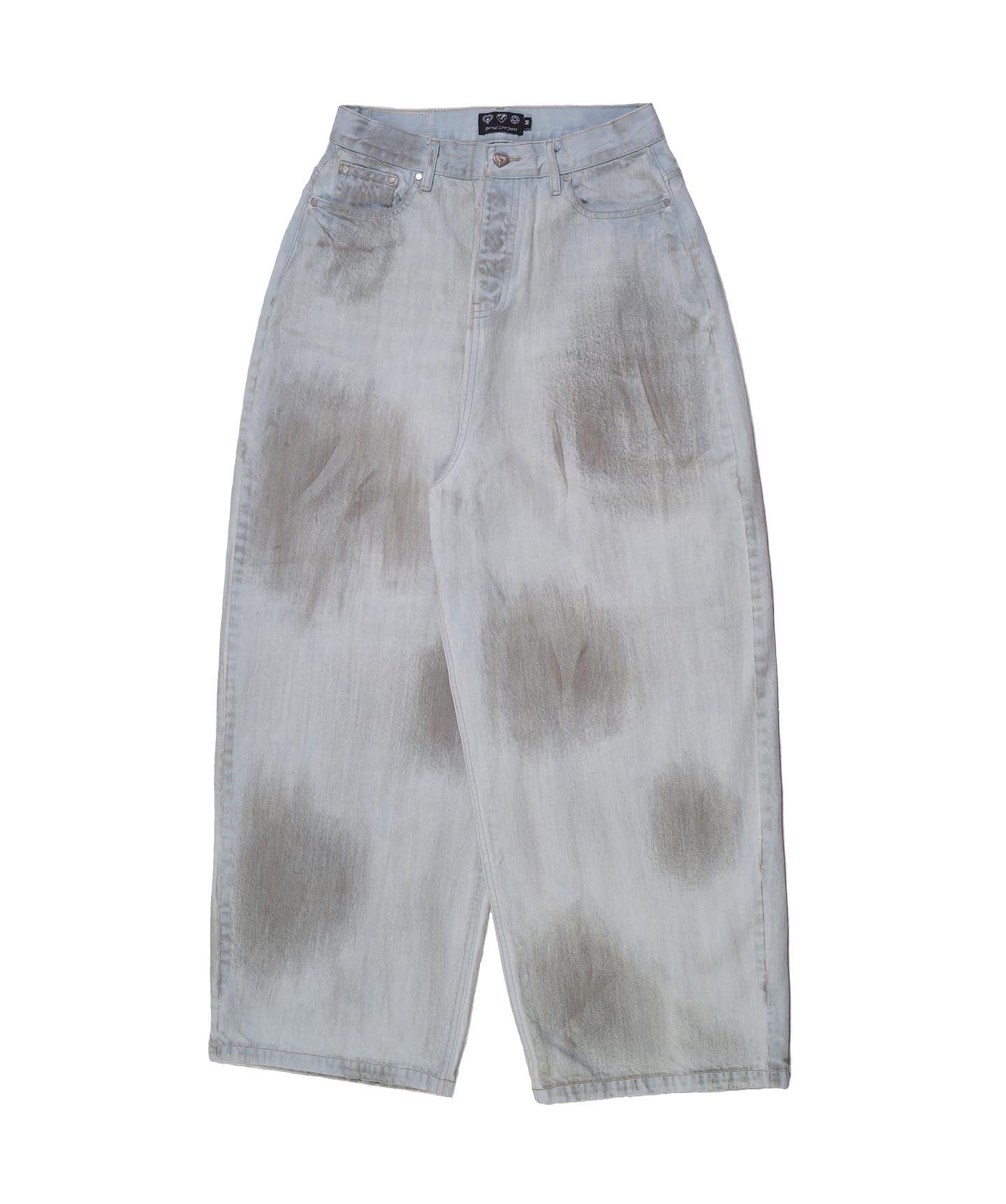 DIRTY LIGHT BLUE BAGGY DENIM