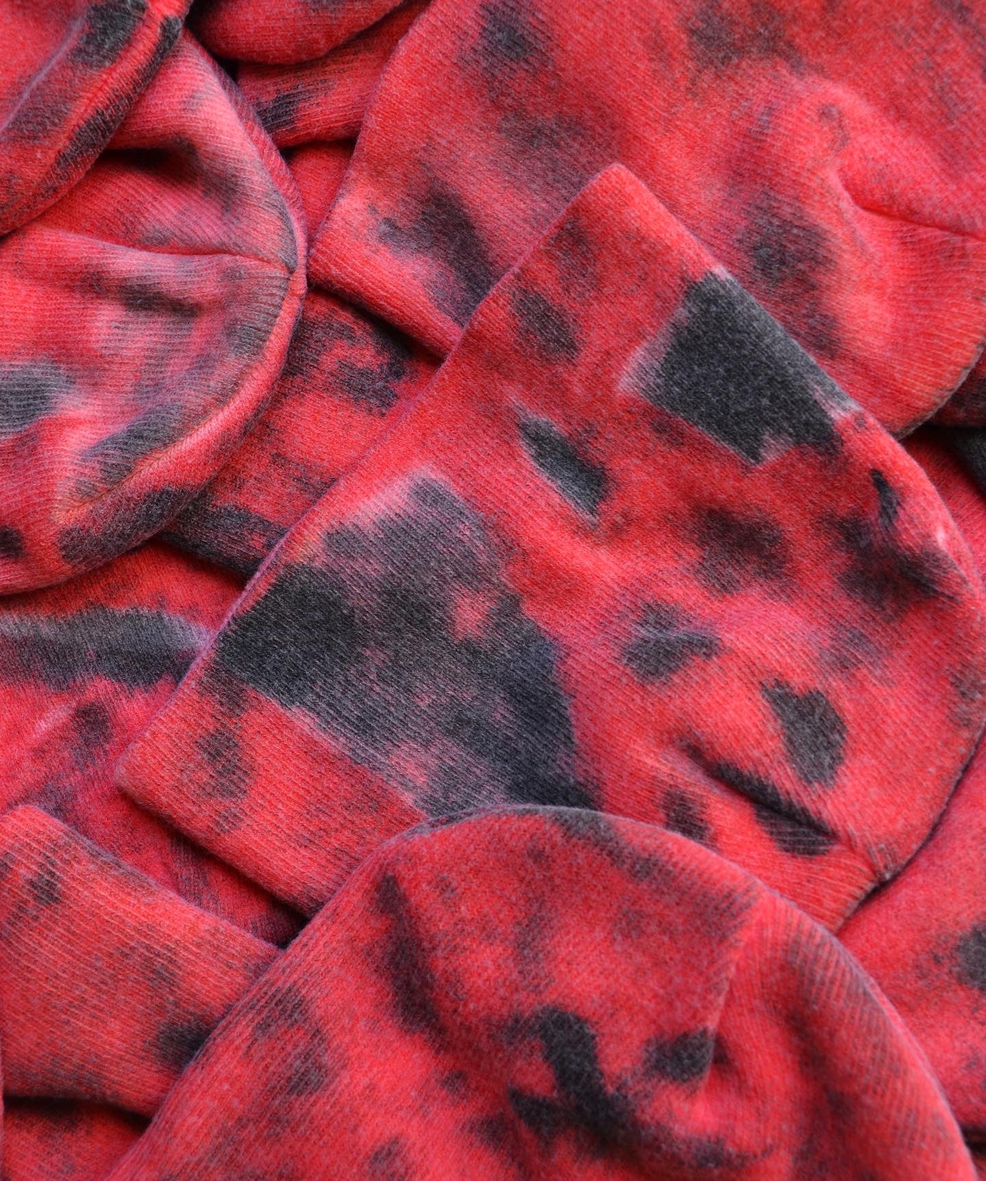 FIRE RED STAINED BEANIE