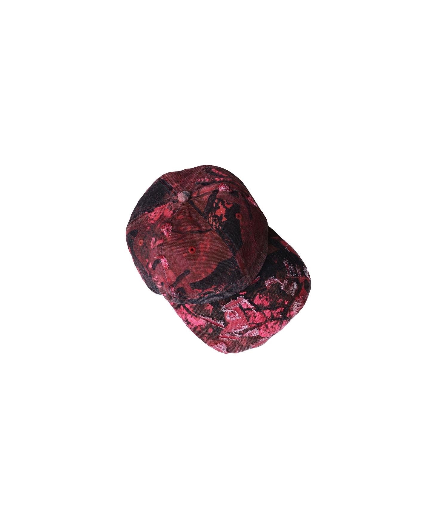 RED TIGER CAMO DISTRESSED HAT