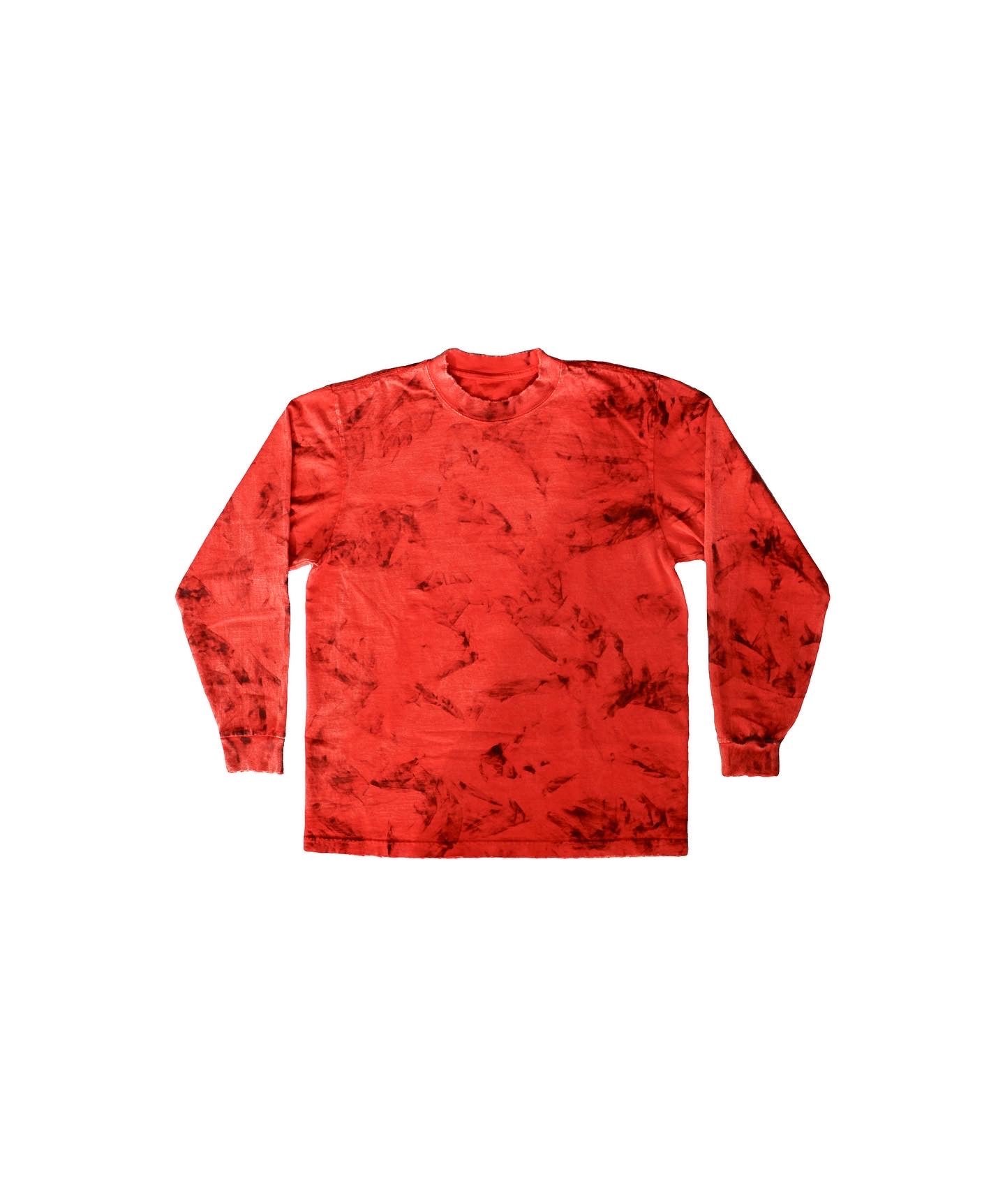 FIRE RED STAINED LONG-SLEEVE TEE