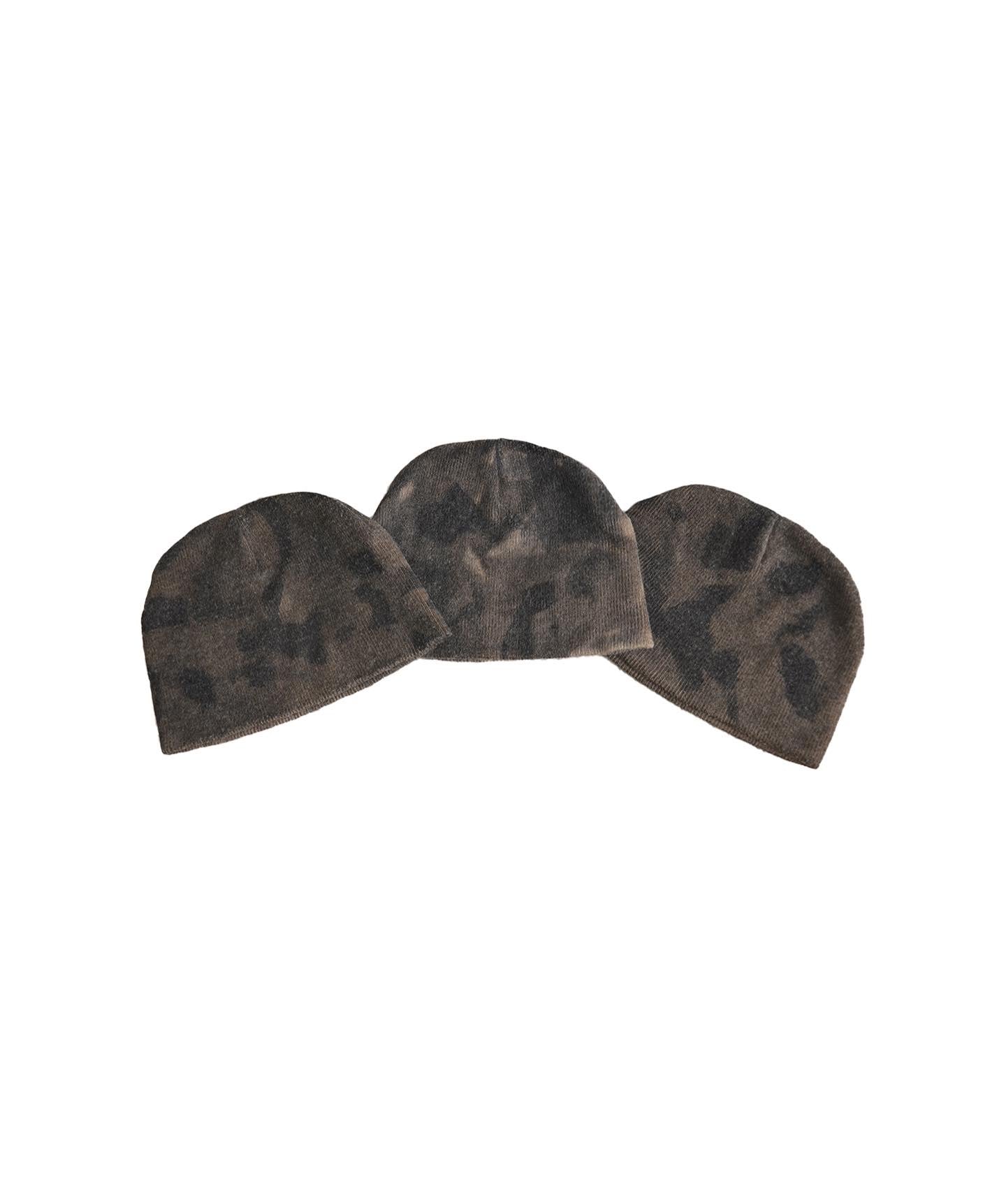 EARTH BROWN STAINED BEANIE
