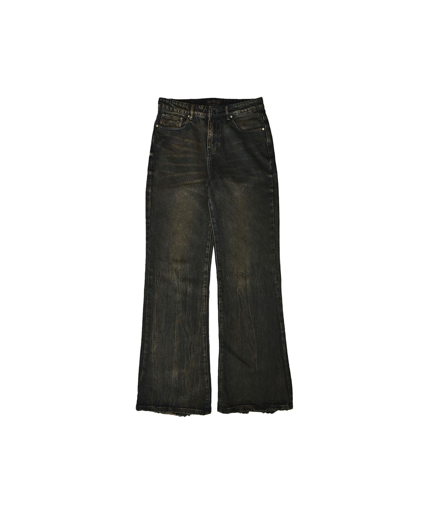 MUD WASH FLARED DENIM