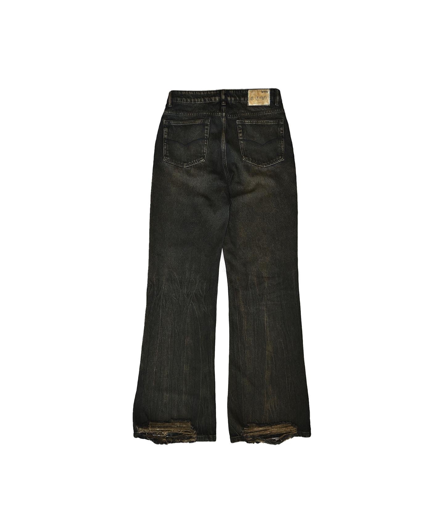 MUD WASH FLARED DENIM