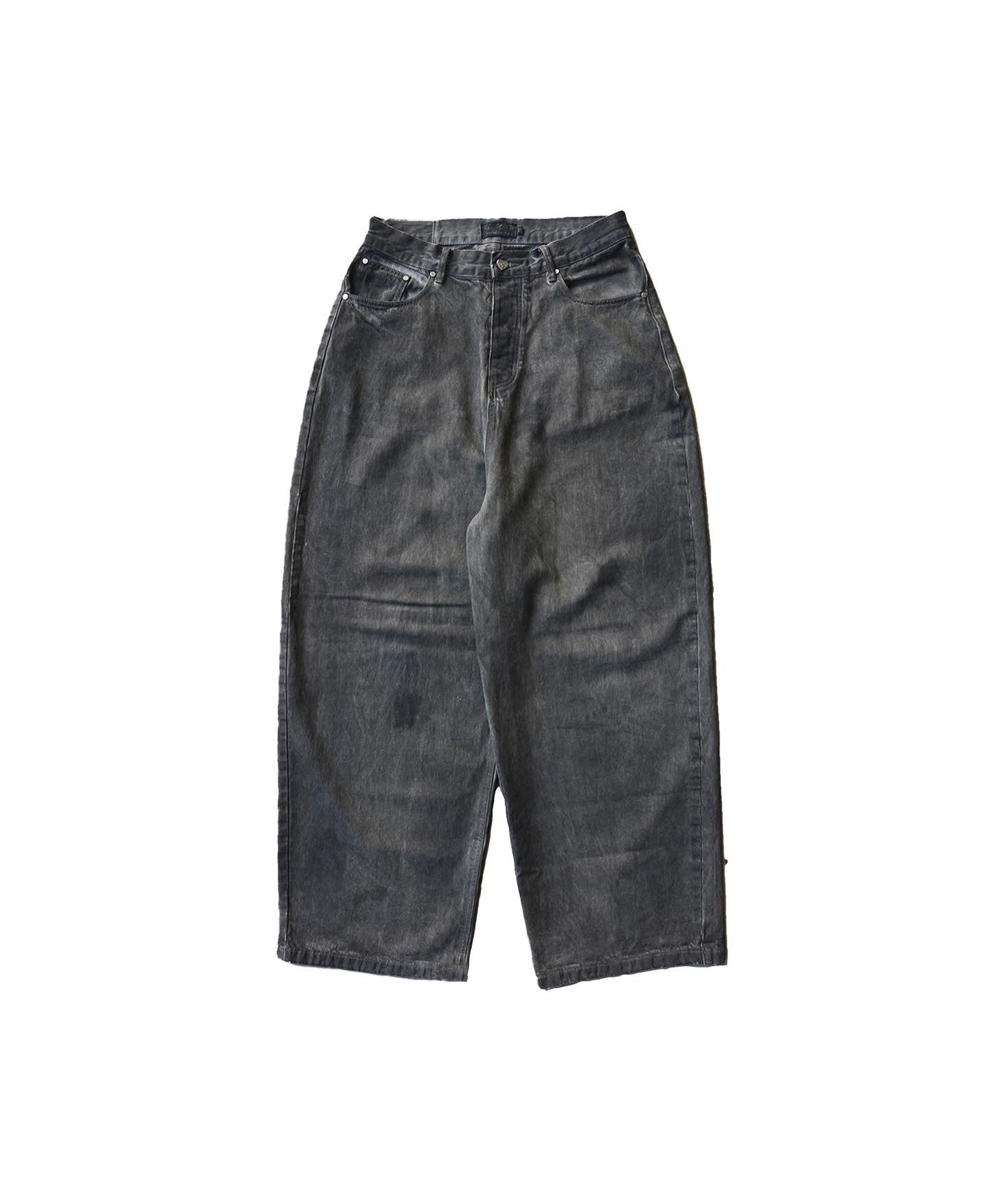 IRON GREY STAINED BAGGY DENIM (PRE ORDER)