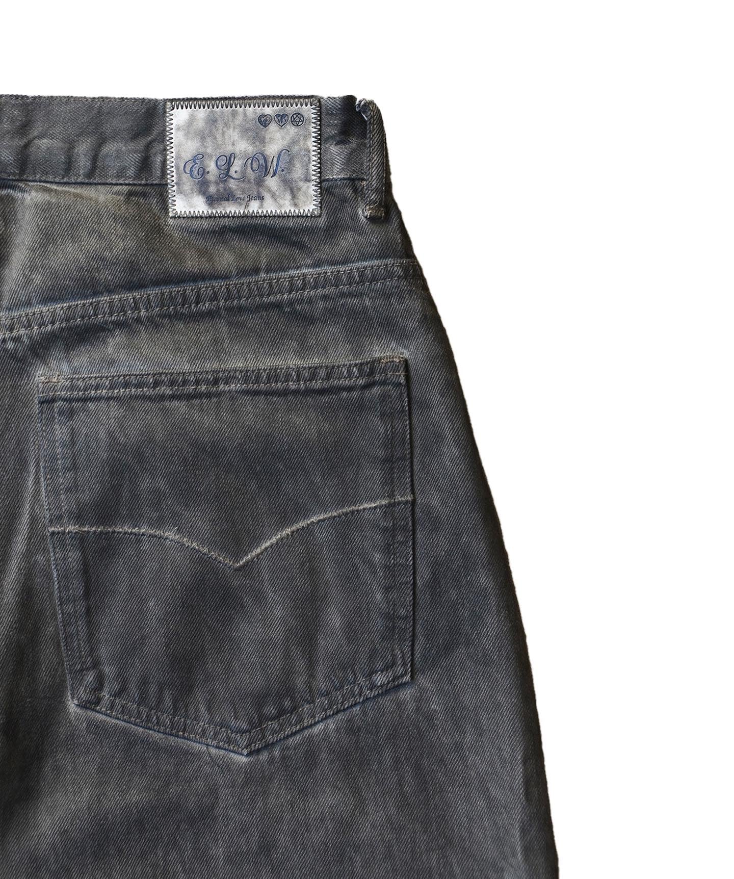 IRON GREY STAINED BAGGY DENIM (PRE ORDER)