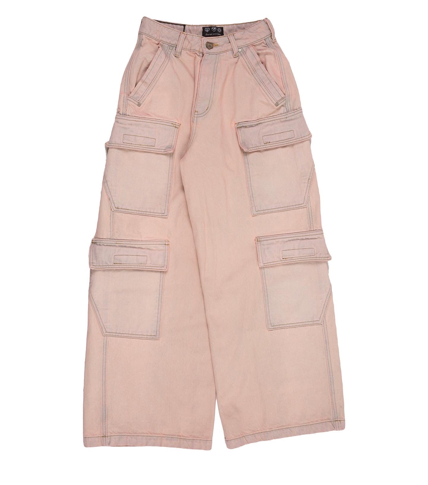 COTTON CANDY BAGGY CARGO DENIM