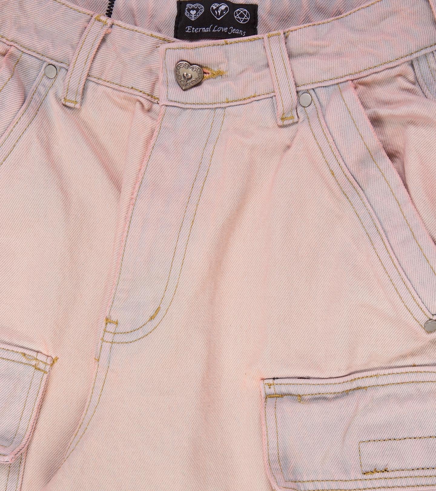 COTTON CANDY BAGGY CARGO DENIM
