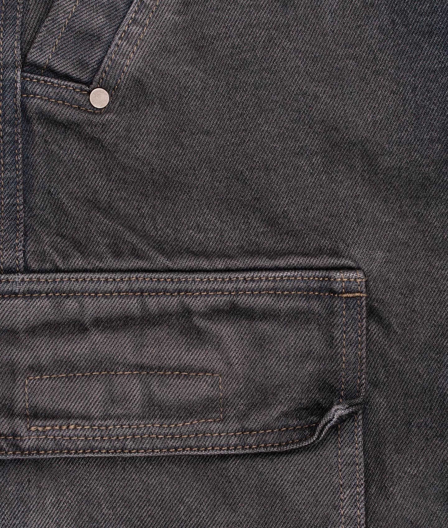 RAIN DEGRADED BAGGY CARGO DENIM
