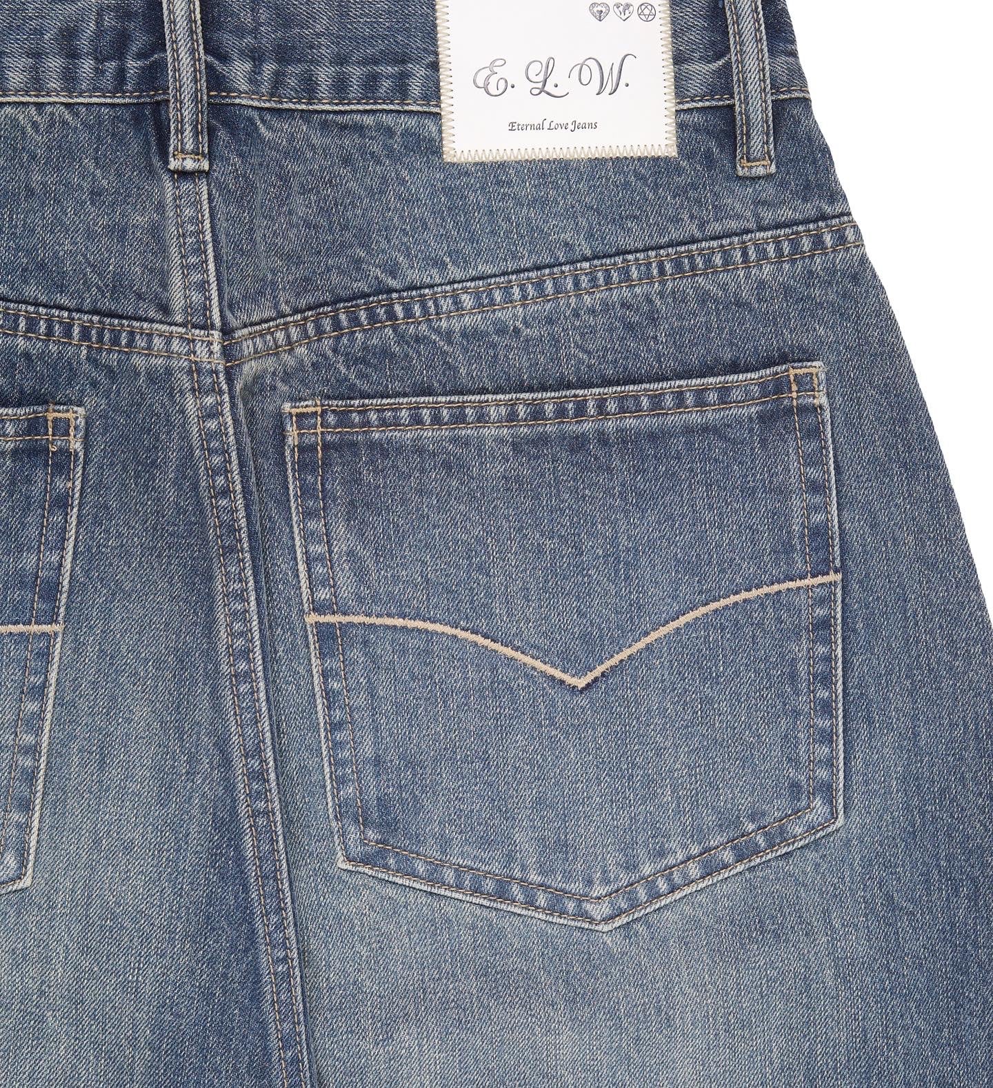 BLUE VINTAGE WASH BAGGY DENIM