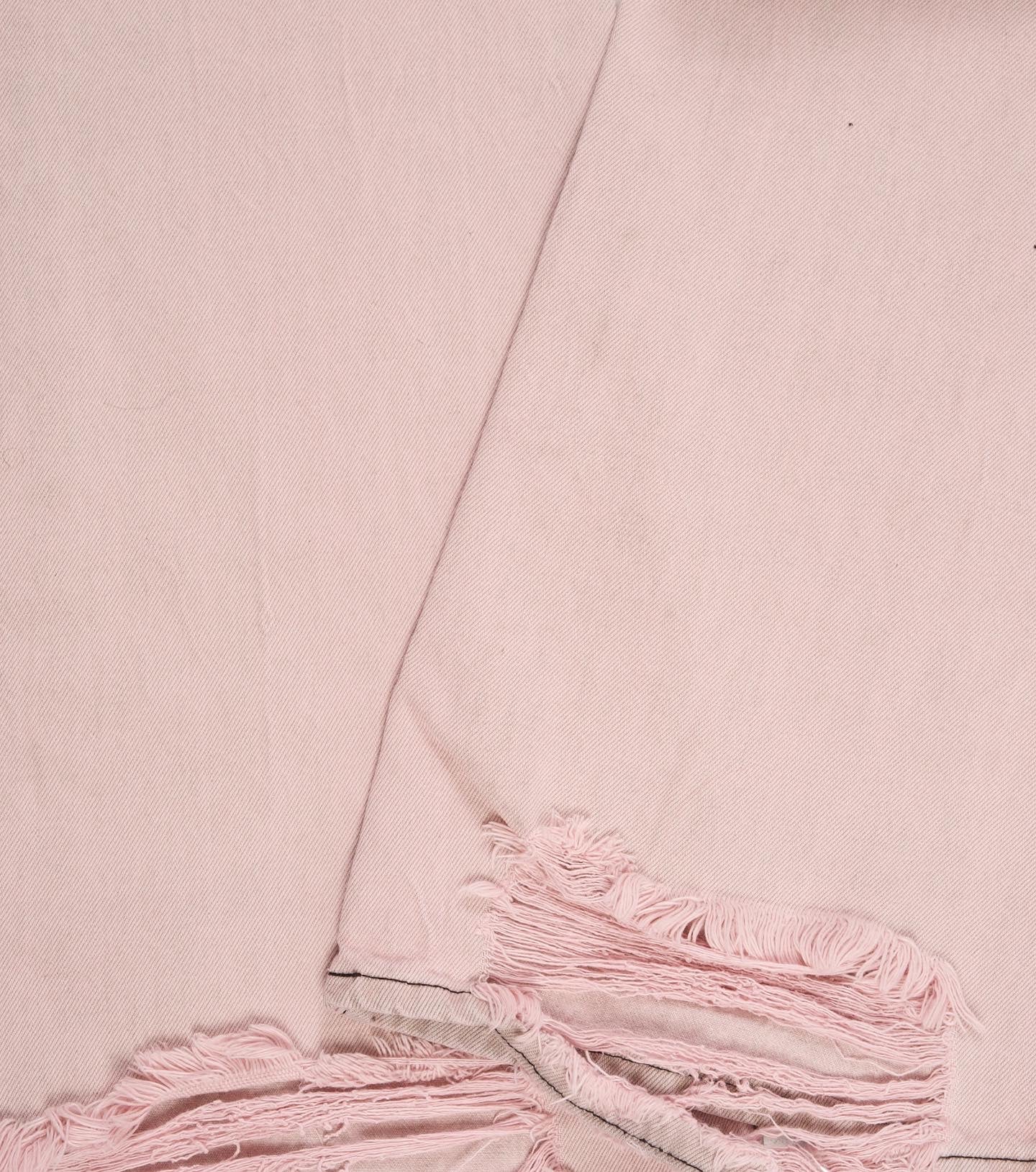 FAIRYTALE PINK OIL WASHED FLARED DENIM