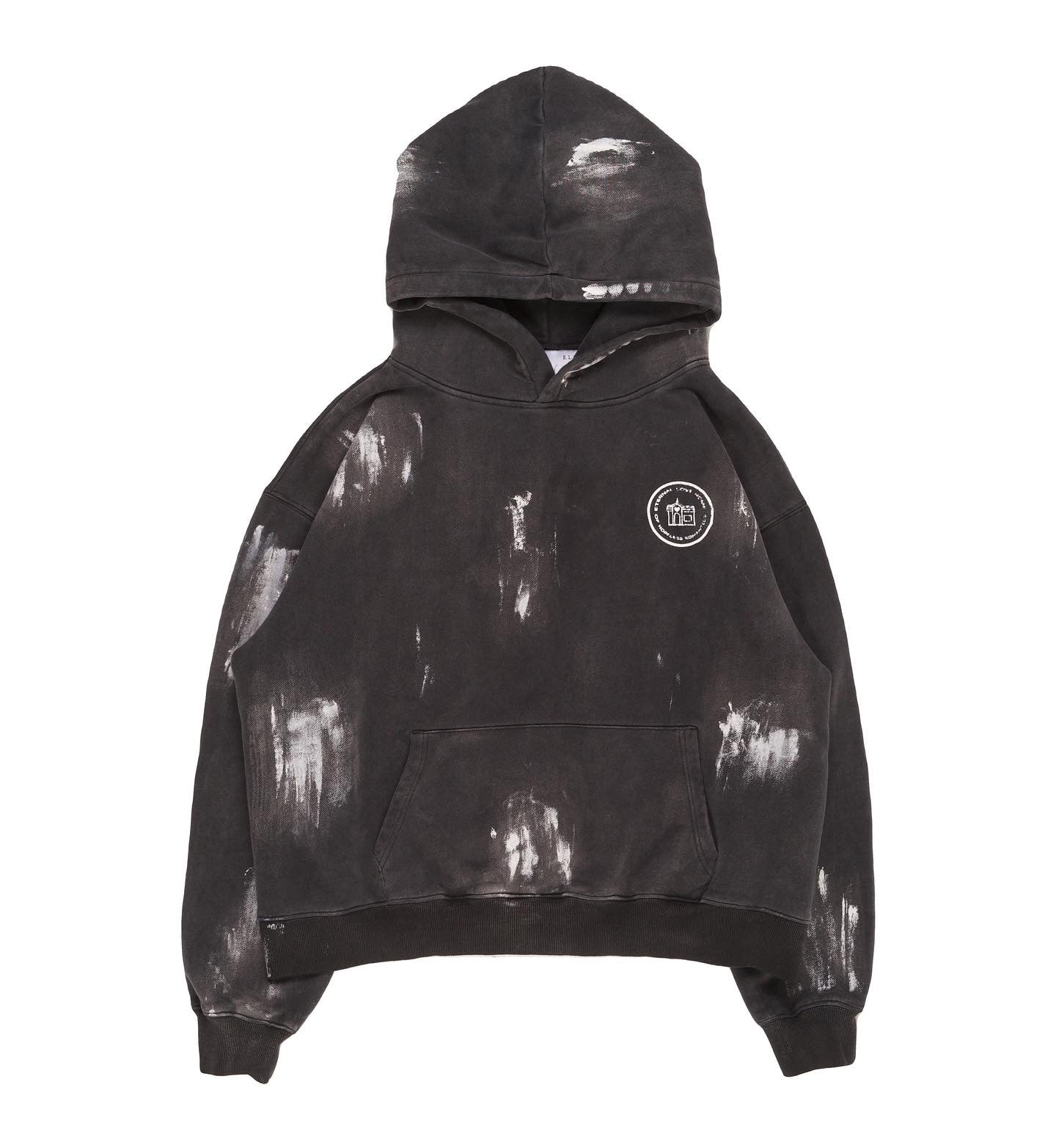 “HOPELESS ROMANTICS” PAINTED OVERSIZED HOODIE