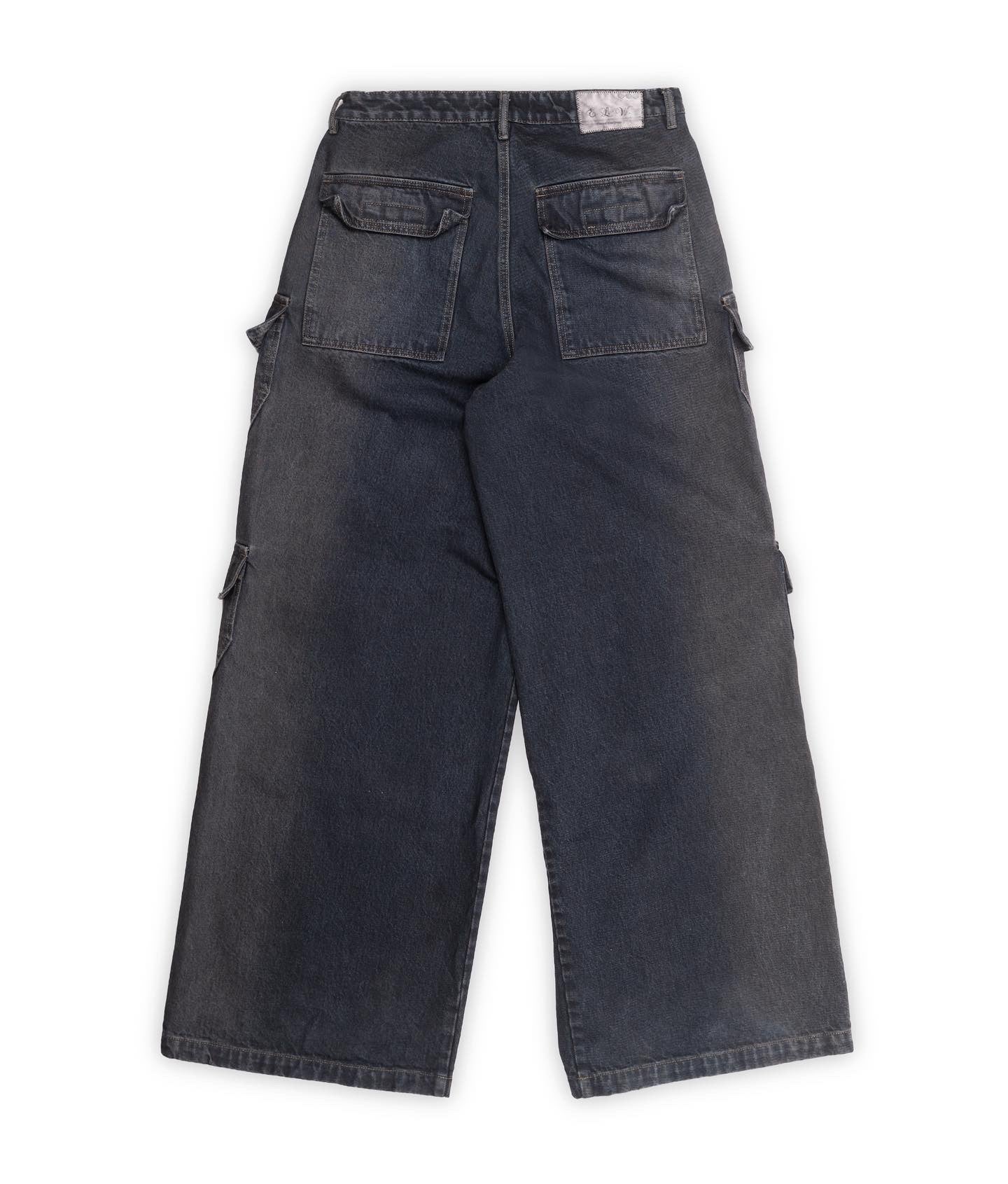 RAIN DEGRADED BAGGY CARGO DENIM