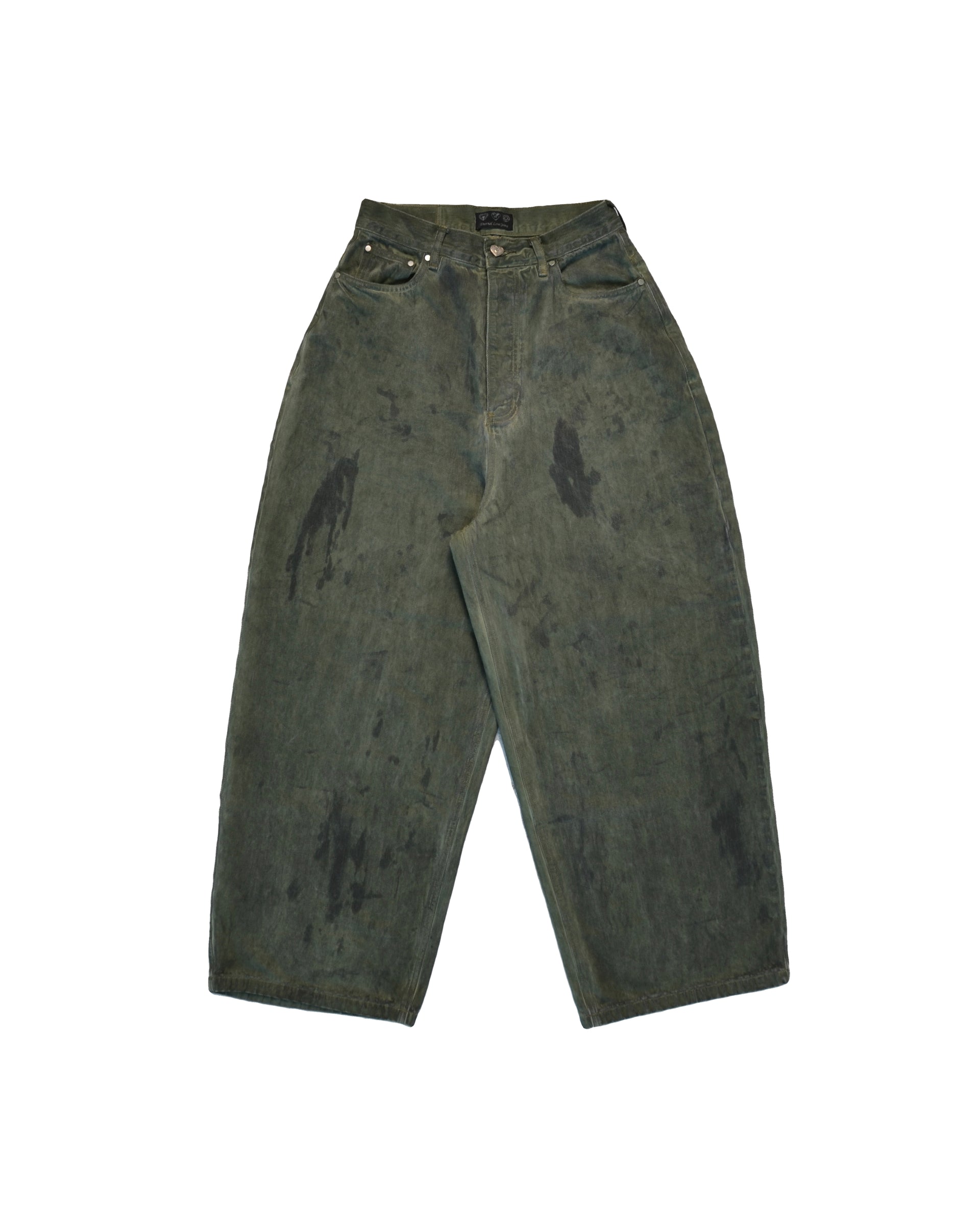 DARK SAGE STAINED BAGGY DENIM – Eternal Love