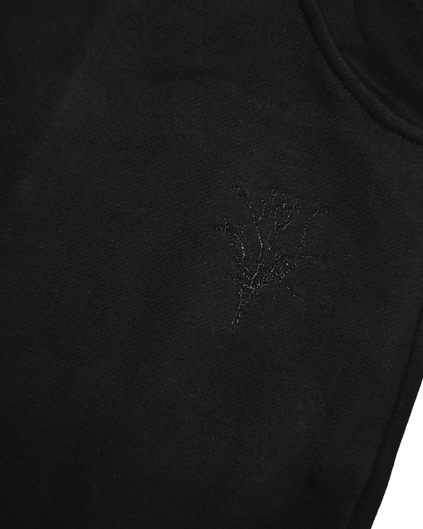 BLACK BAGGY SWEATSHORTS