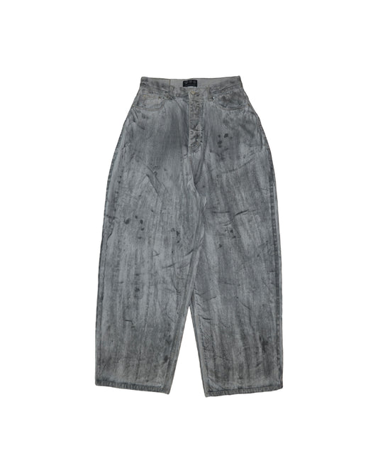 IRON GREY STAINED BAGGY DENIM V2