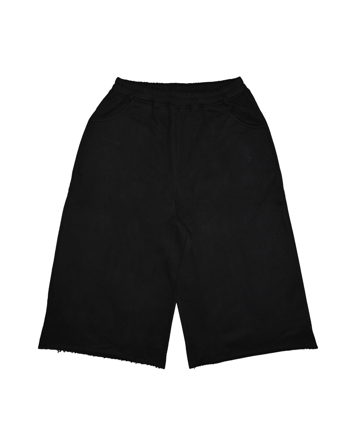 BLACK BAGGY SWEATSHORTS