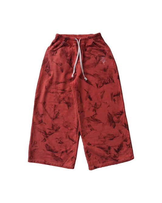 FIERY RED STAINED BAGGY SWEATPANTS (SAMPLE)