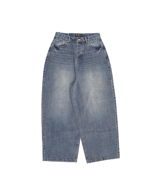 VINTAGE WASH BLUE BAGGY DENIM