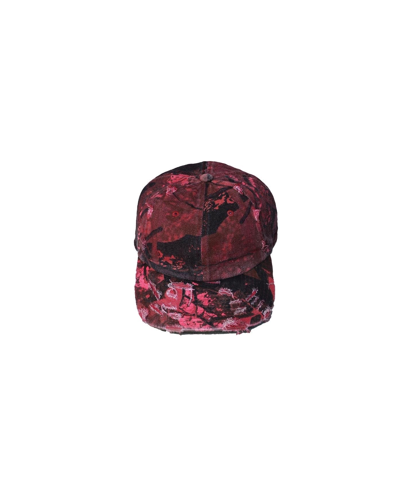 RED TIGER CAMO DISTRESSED HAT