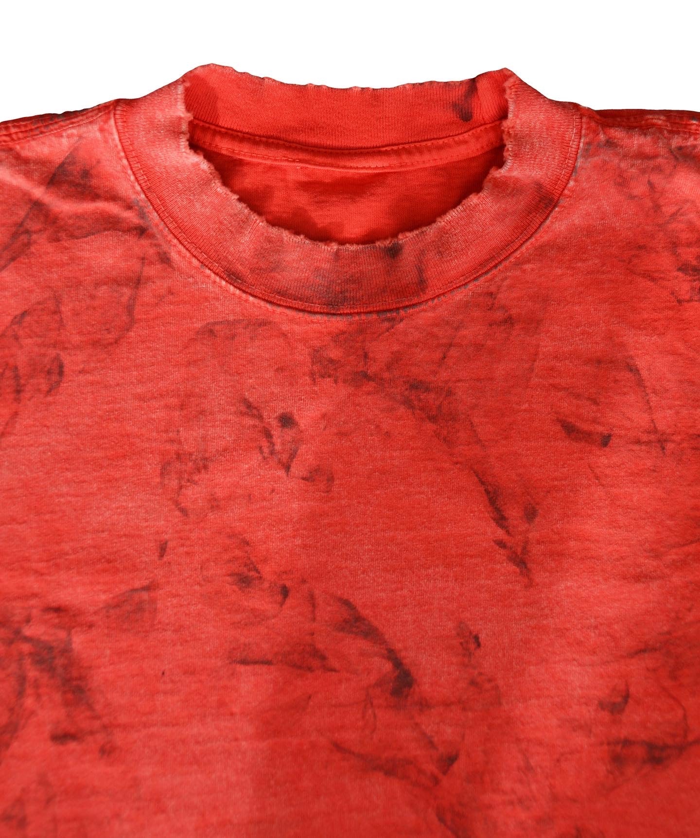 FIRE RED STAINED LONG-SLEEVE TEE
